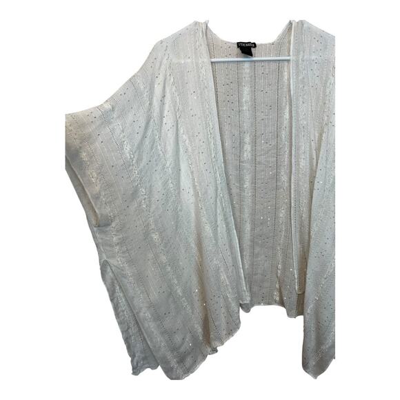 Steve Madden Boho Bohemian Kimono Blouse Cottage Indie Fairy Festival Hippie OS - Picture 3 of 6